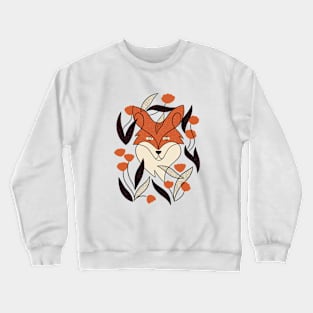 Floral Fox Crewneck Sweatshirt